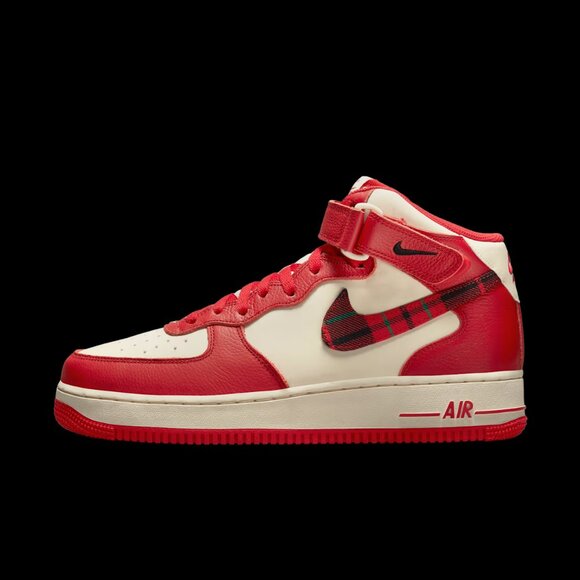 Nike Air Force 1 '07 LX Mid Red Plaid Size 11 - | NWB no lid - Picture 1 of 11